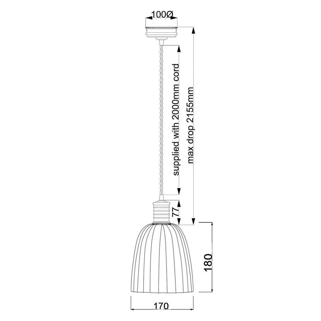 Douille Ceiling Pendant Light In Polished Nickel Finish DOUILLE/P PN