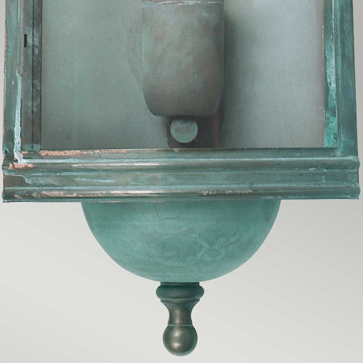 Downing Street Outdoor Solid Brass Lantern, Verdigris