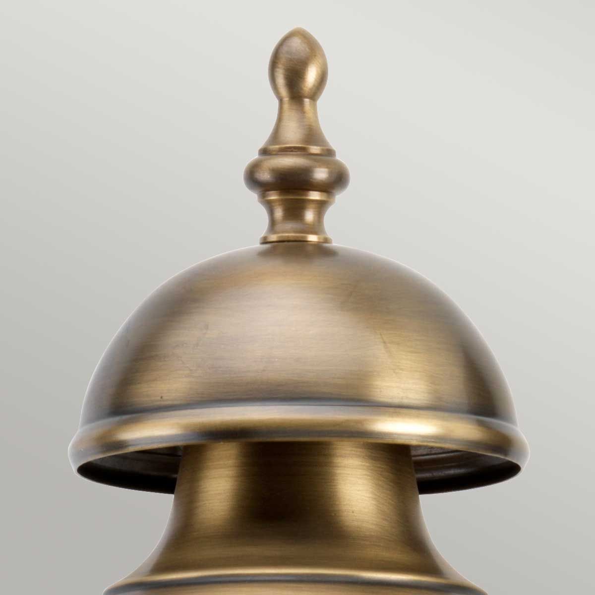 Downing Street Solid Brass Outdoor Lantern, Antique Brass