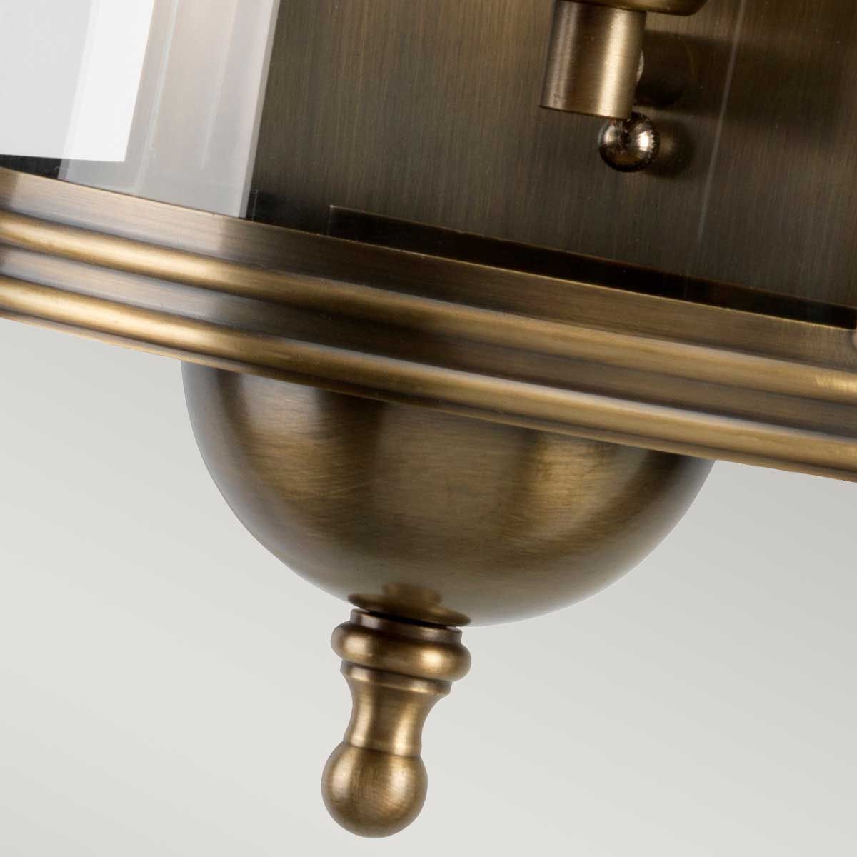 Downing Street Solid Brass Outdoor Lantern, Antique Brass