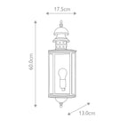 Downing Street Solid Brass Outdoor Lantern, Antique Brass