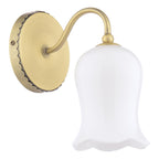 Laura Ashley Lidsell Wall Light Matt Antique Brass and Opal Glass LA3756647-Q