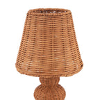 Laura Ashley Hasfield Rechargeable Table Lamp Natural Rattan With Shade LED LA3756748-Q