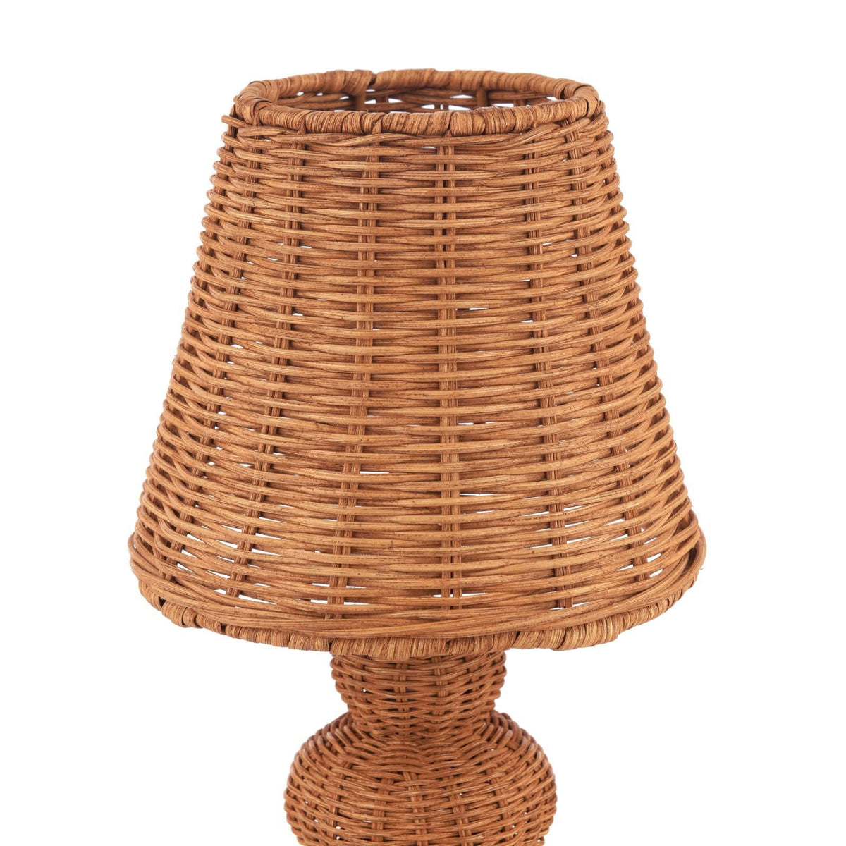 Laura Ashley Hasfield Rechargeable Table Lamp Natural Rattan With Shade LED LA3756748-Q