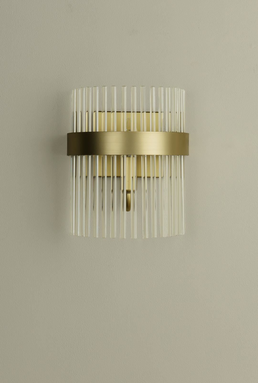 Laura Ashley Alexa Wall Light Glass and Matt Antique Brass LA3756656-Q