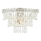 Laura Ashley Enid Wall Light Faceted Glass and Polished Nickel LA3727749-Q