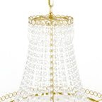 Enid 5 Light Grande Chandelier Glass and Matt Antique Brass LA3756711-Q