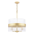 Laura Ashley Alexa 3 Light Pendant Glass and Matt Antique Brass LA3756654-Q