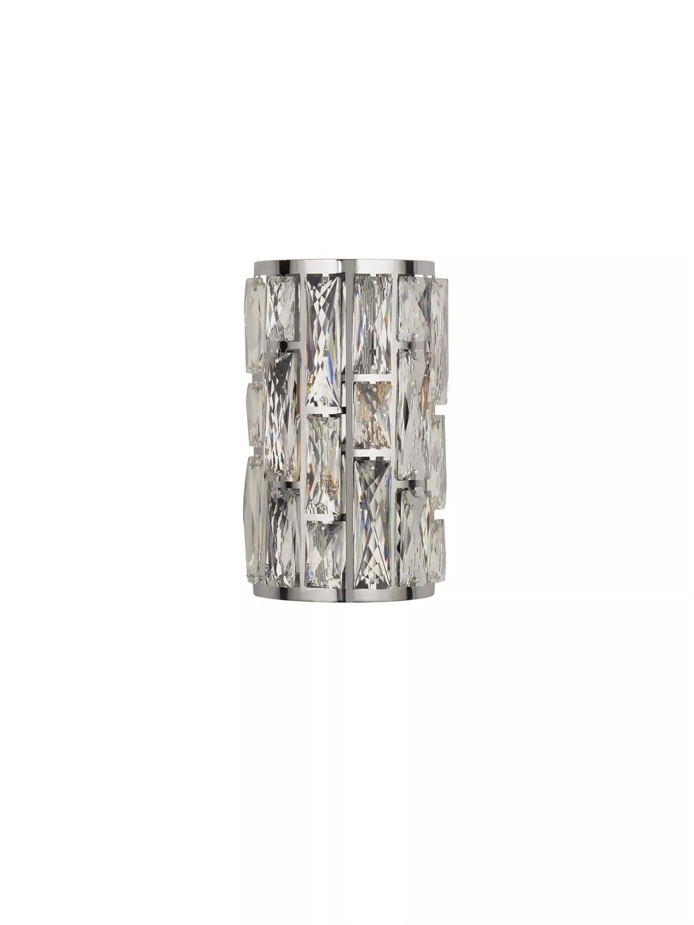 Bijou 2 Light Wall Light In Chrome Finish With Crystal Glass 6582-2CC