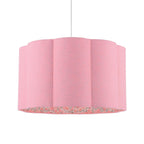 Laura Ashley Loveston Pink Cotton Scalloped Shade 38cm LA3756680-Q