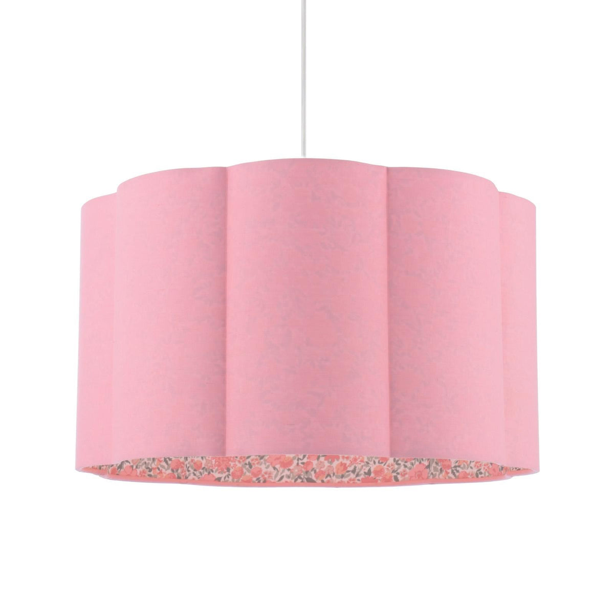Laura Ashley Loveston Pink Cotton Scalloped Shade 38cm LA3756680-Q