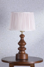 Laura Ashley Millbrook Table Lamp Dark Wood and Industrial Brass Base Only LA3756660-Q