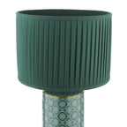 Laura Ashley Knipton Table Lamp Green Ceramic and Antique Brass With Shade LA3756699-Q