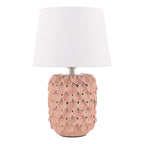 Laura Ashley Marwick Table Lamp Pink Ceramic and Brushed Silver With Shade LA3756678-Q