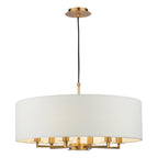 Tyler 6 Light Ceiling Pendant Antique Bronze and White With Shade TYL6463
