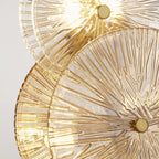 Wagon Wheel 6 Light Table Lamp In Bronze Finish With Amber Glass 88211-6BZ