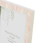 Laura Ashley Whitford Photo Frame Polished Nickel and Pink 4" x 6" LA3756697-Q