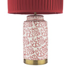Laura Ashley Knipton Table Lamp Red Ceramic and Antique Brass With Shade LA3756700-Q