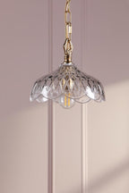 Laura Ashley Eversden Pendant Antique Brass and Crystal LA3756652-Q
