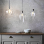 Camden Medium Shallow Ceiling Pendnat Light In Bright Nickel Finish 102677