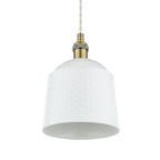 Laura Ashley Porcelain Pendant Cream and Antique Brass LA3756729-Q