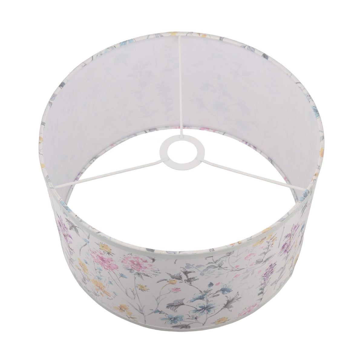 Laura Ashley Wild Meadow Multi Blue Cotton Drum Shade 38cm LA3756682-Q