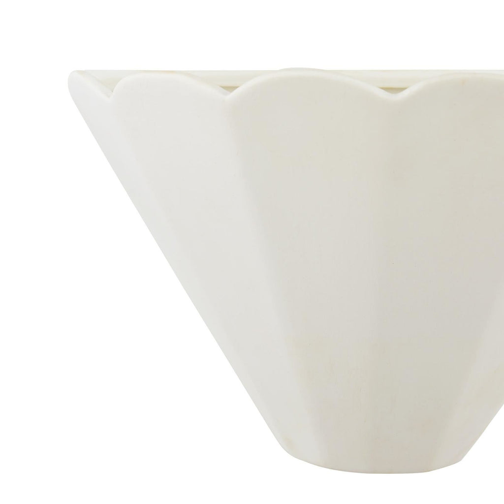 Laura Ashley Scallop Wall Washer White Ceramic LA3756707-Q