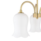Laura Ashley Lidsell 3 Light Semi-Flush Matt Antique Brass and Opal Glass LA3756648-Q