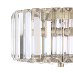 Laura Ashley Fernhurst Small 3 Light Flush Crystal and Antique Brass LA3756657-Q