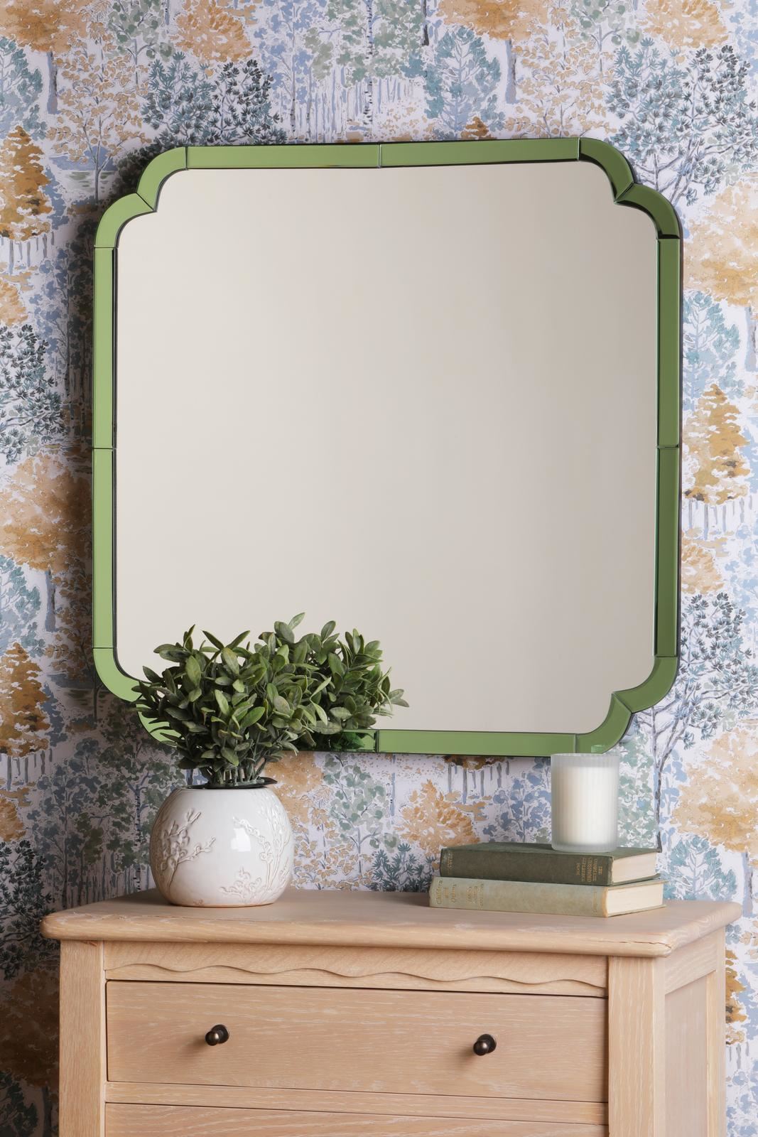 Laura Ashley Martham Mirror Smoked Green 65 X 65cm LA3756688-Q