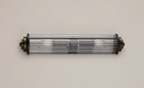 Pillar 2 Light Bathroom Wall Light In Bronze And Clear Glass Rods IP44 E14