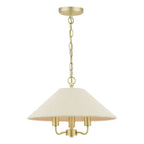 Laura Ashley Harland 3 Light Pendant Matt Antique Brass With Shade LA3756724-Q