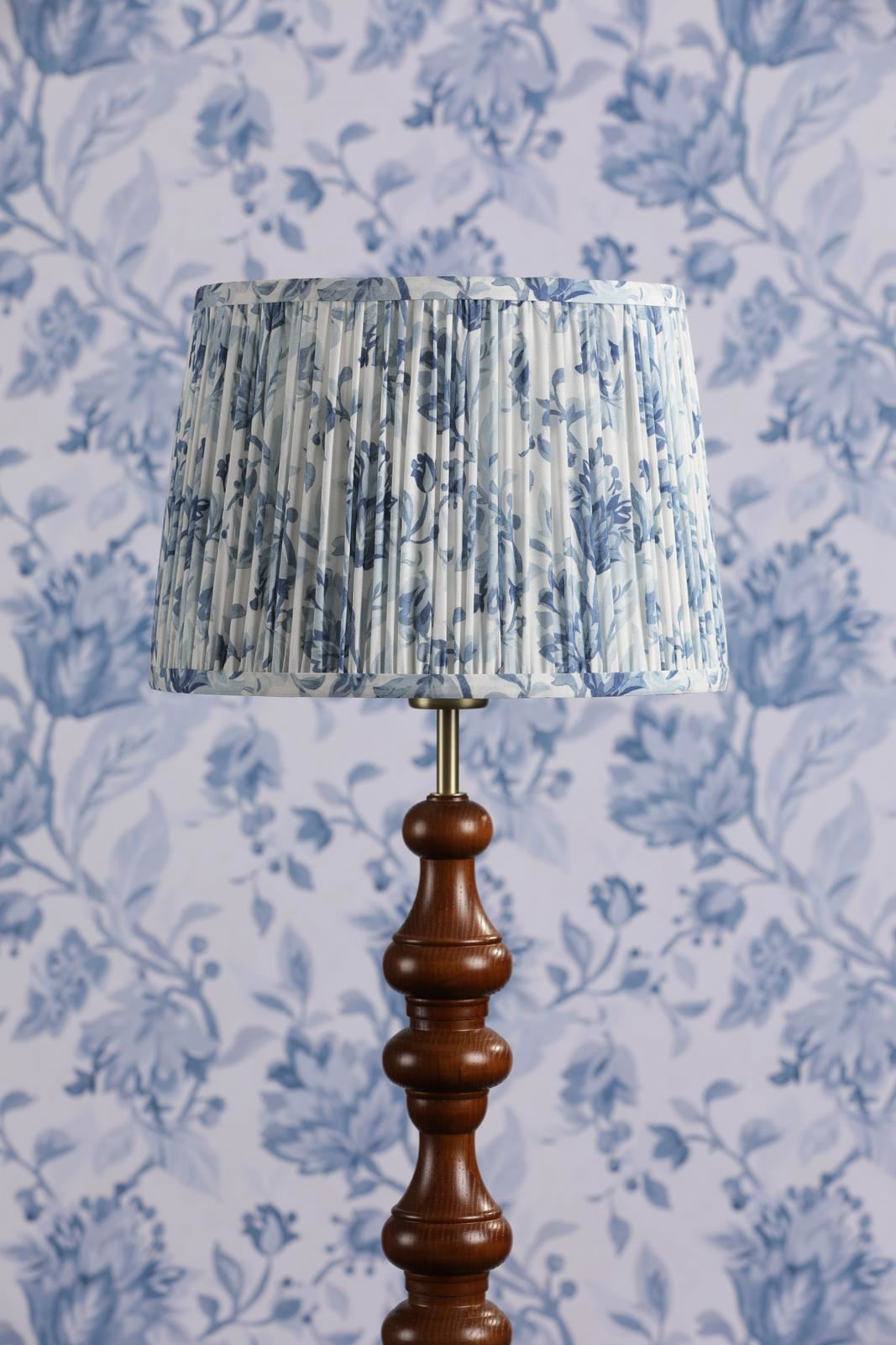 Laura Ashley Adwick Trail Blue Cotton Tapered Drum Shade 30cm/12 inch LA3756741-Q