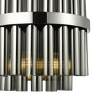Imani 2 Light Wall Light Polished Chrome and Smoked Ribbed Glass IMA0950