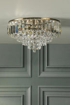 Laura Ashley Vienna 3 Light Flush Crystal and Antique Brass LA3756756-Q