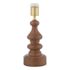 Laura Ashley Millbrook Table Lamp Dark Wood and Industrial Brass Base Only LA3756660-Q