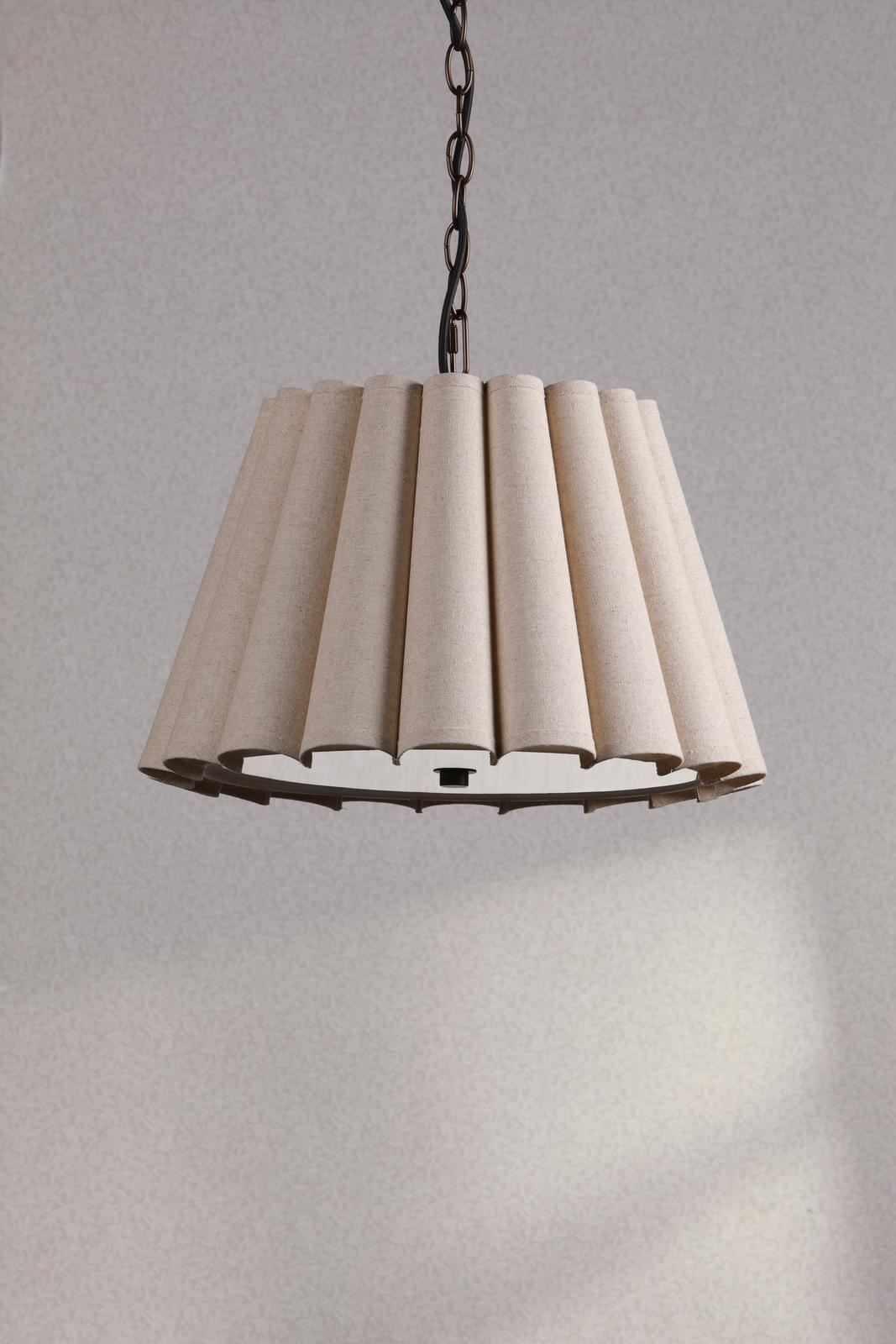 Laura Ashley Holwell 2 Light Pendant Antique Bronze With Shade LA3756643-Q