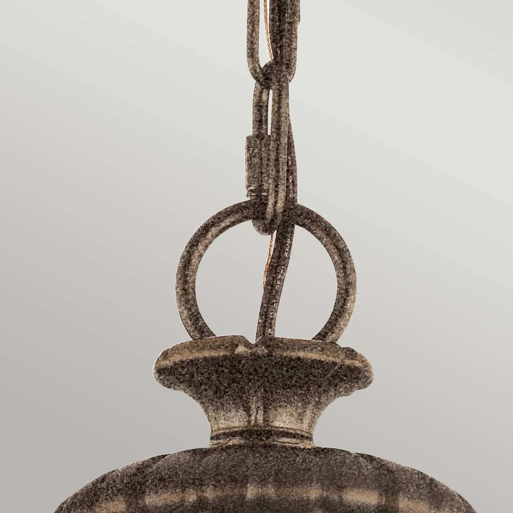 Adams 3 Light Ceiling Pendant Chandelier in Bronze Finish FE/ADAMS/3P BRZ
