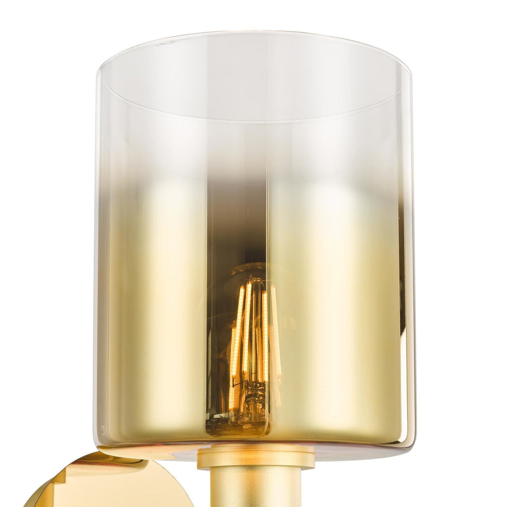 Savannah Wall Light Satin Gold and Gold Ombre Glass SAV0735