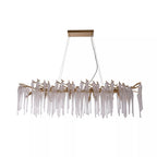 Heritage 10 Light Bar Ceiling Pendant Light In Gold finish With Clear Glass Drops 10425-10GO