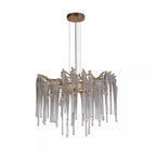 Heritage 5 Light Ceiling Pendant Light In Gold finish With Clear Glass Drops 10425-5GO