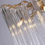 Heritage 5 Light Ceiling Pendant Light In Gold finish With Clear Glass Drops 10425-5GO