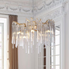 Heritage 5 Light Ceiling Pendant Light In Gold finish With Clear Glass Drops 10425-5GO