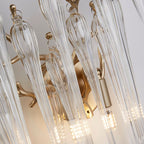 Heritage 2 Light Wall Light In Gold finish With Clear Glass Drops 10425-2GO