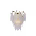 Feather Wall Light In Polished Brass Finish With Frosted Glass 48910-1SB