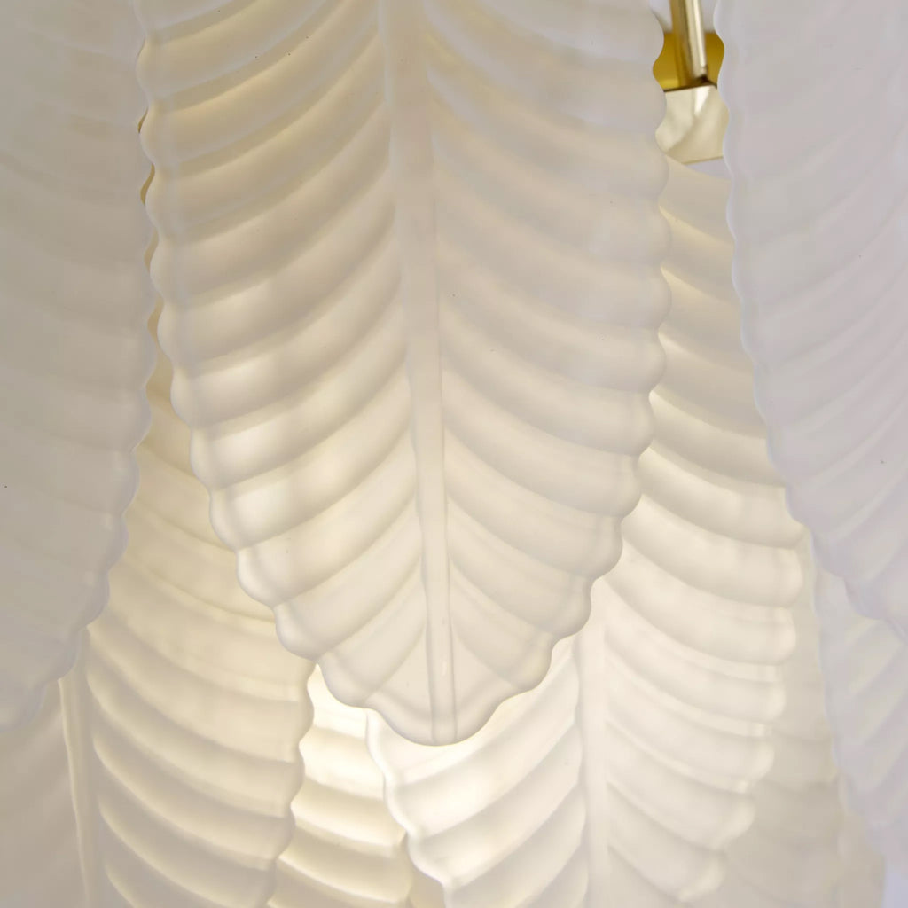 Feather Wall Light In Polished Brass Finish With Frosted Glass 48910-1SB