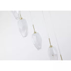 Rocky 8 Light Cluster Ceiling Light In Satin Brass Finish With Glass Shades 23147-8SB