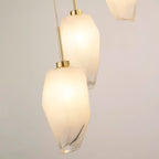 Rocky 5 Light Cluster Ceiling Light In Satin Brass Finish With Glass Shades 23146-5SB