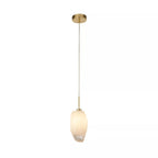 Rocky Ceiling Pendant Light In Satin Brass Finish With Glass Shade 23141-1SB