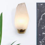 Rocky Wall Light In Satin Brass Finish With Glass Shade 23142-1SB
